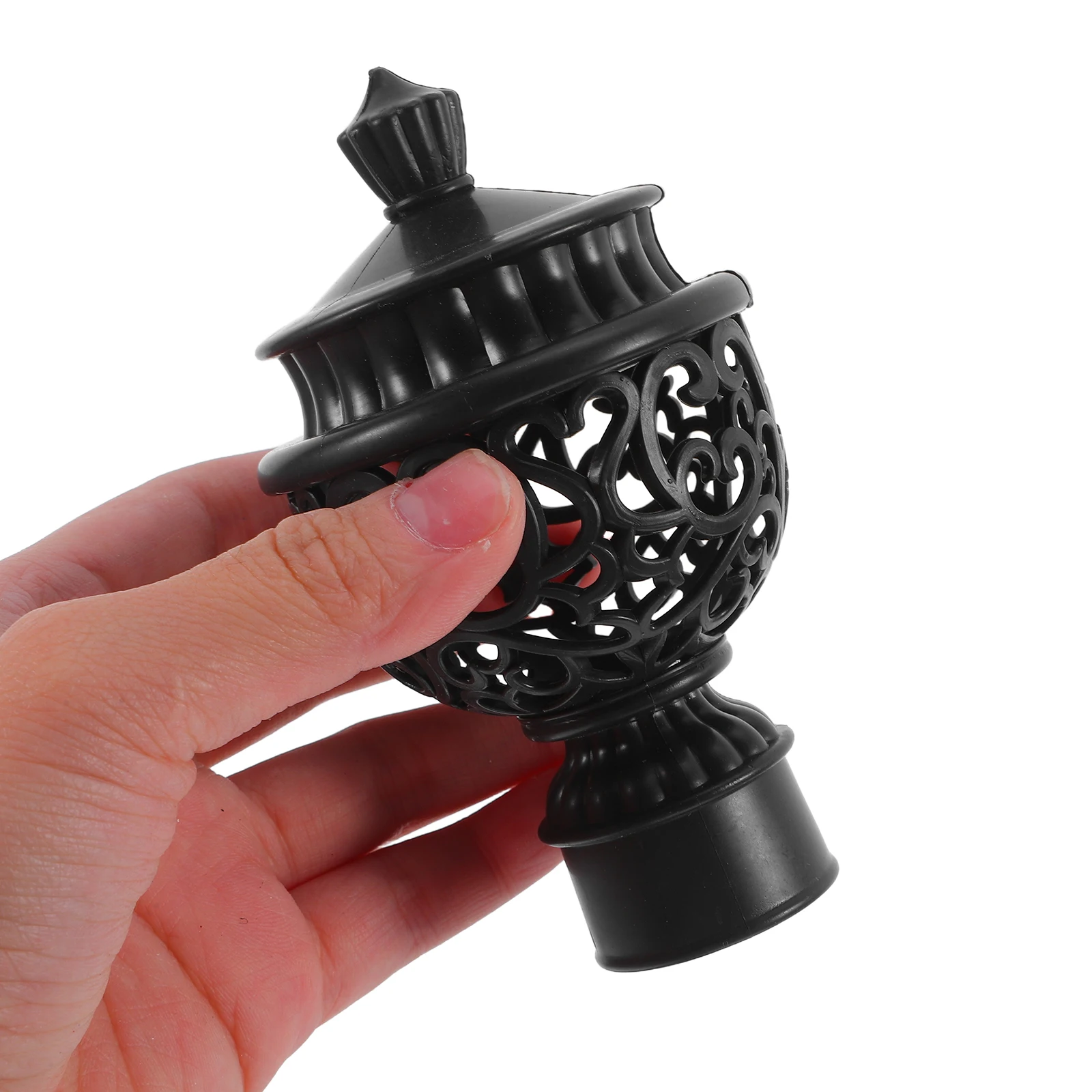 12pcs Curtain Rod End Caps Hollow Retro Plastic Finials Black Replacement Decorative Bedroom Dorm Accessories
12pcs Curtain Rod End Caps Hollow Retro Plastic Finials Black Replacement Decorative Bedroom Dorm Accessories