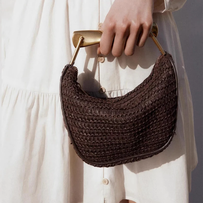 ZA Fashion Mini Handheld Woven Bag for Women 2025 New Retro High End Metal Chain Shoulder Crossbody Bags Summer Holiday Handbag
ZA Fashion Mini Handheld Woven Bag for Women 2025 New Retro High End Metal Chain Shoulder Crossbody Bags Summer Holiday Handbag