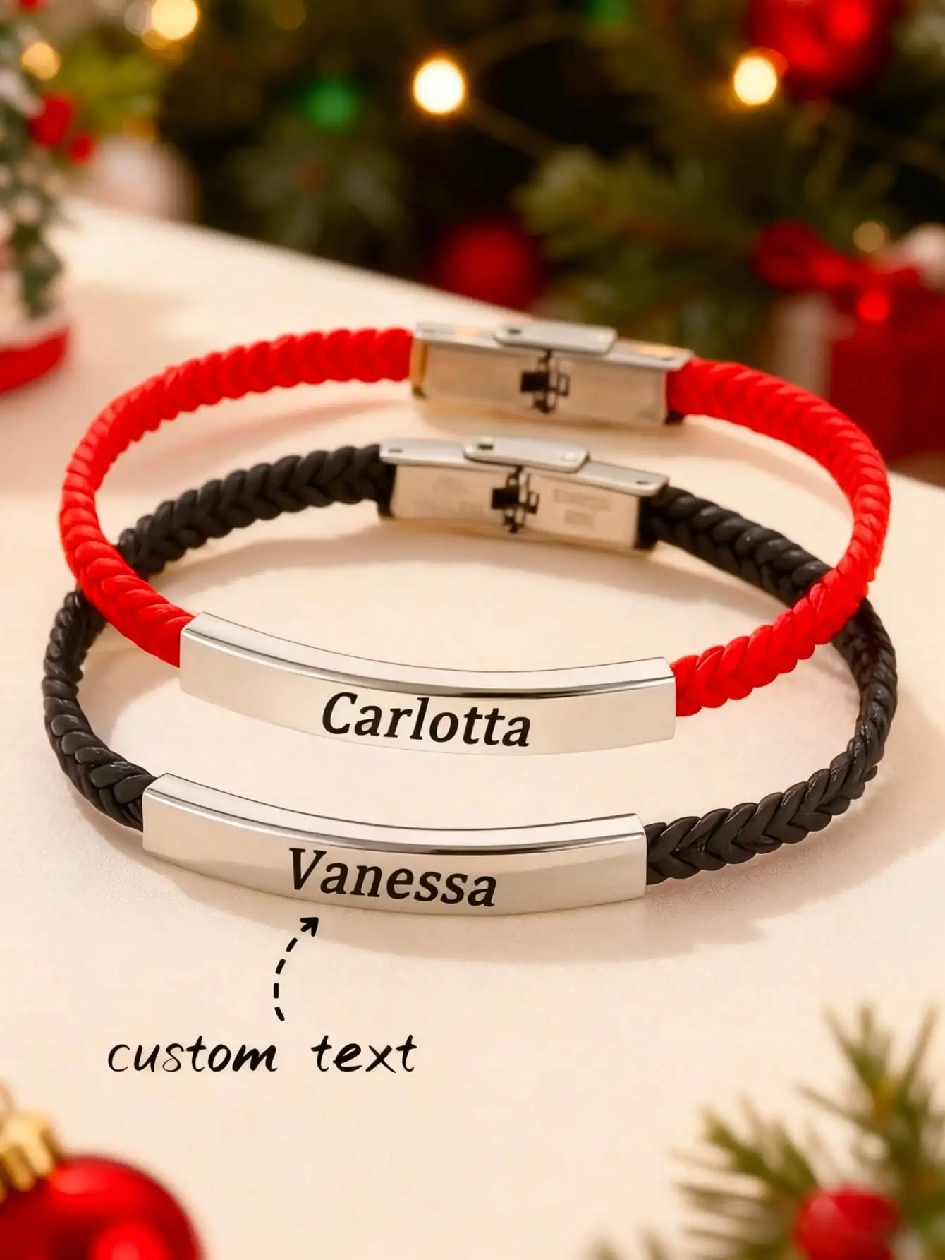 Браслеты для пар из нержавеющей стали с гравировкой на заказ — персонализированные с датами и именами, с дизайном Lucky Red Cord. Идеально подходит
Браслеты для пар из нержавеющей стали с гравировкой на заказ — персонализированные с датами и именами, с дизайном Lucky Red Cord. Идеально подходит