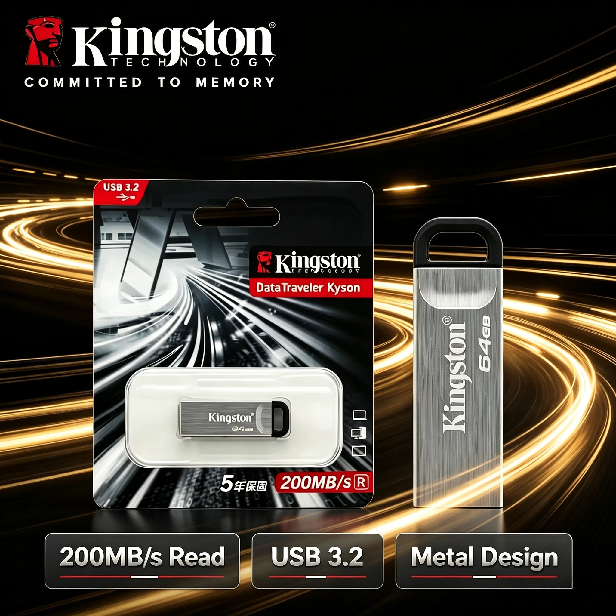 Kingston DataTraveler Kyson 64GB 128GB 256GB 512GB USB 3.2 Gen 1 Flash Drive 200MBs High Speed for Laptop PC Desktop
Kingston DataTraveler Kyson 64GB 128GB 256GB 512GB USB 3.2 Gen 1 Flash Drive 200MBs High Speed for Laptop PC Desktop