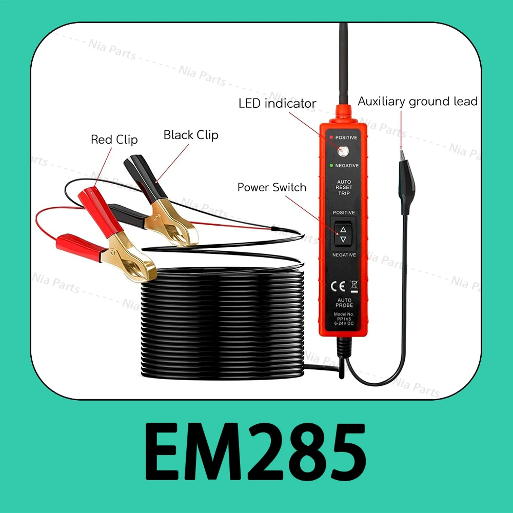EM285 Automotive Electrical System Tester 6-24V DC Car Drive Test Pen Automotive Circuit Tester Multi-function Drive Test Pen
EM285 Automotive Electrical System Tester 6-24V DC Car Drive Test Pen Automotive Circuit Tester Multi-function Drive Test Pen