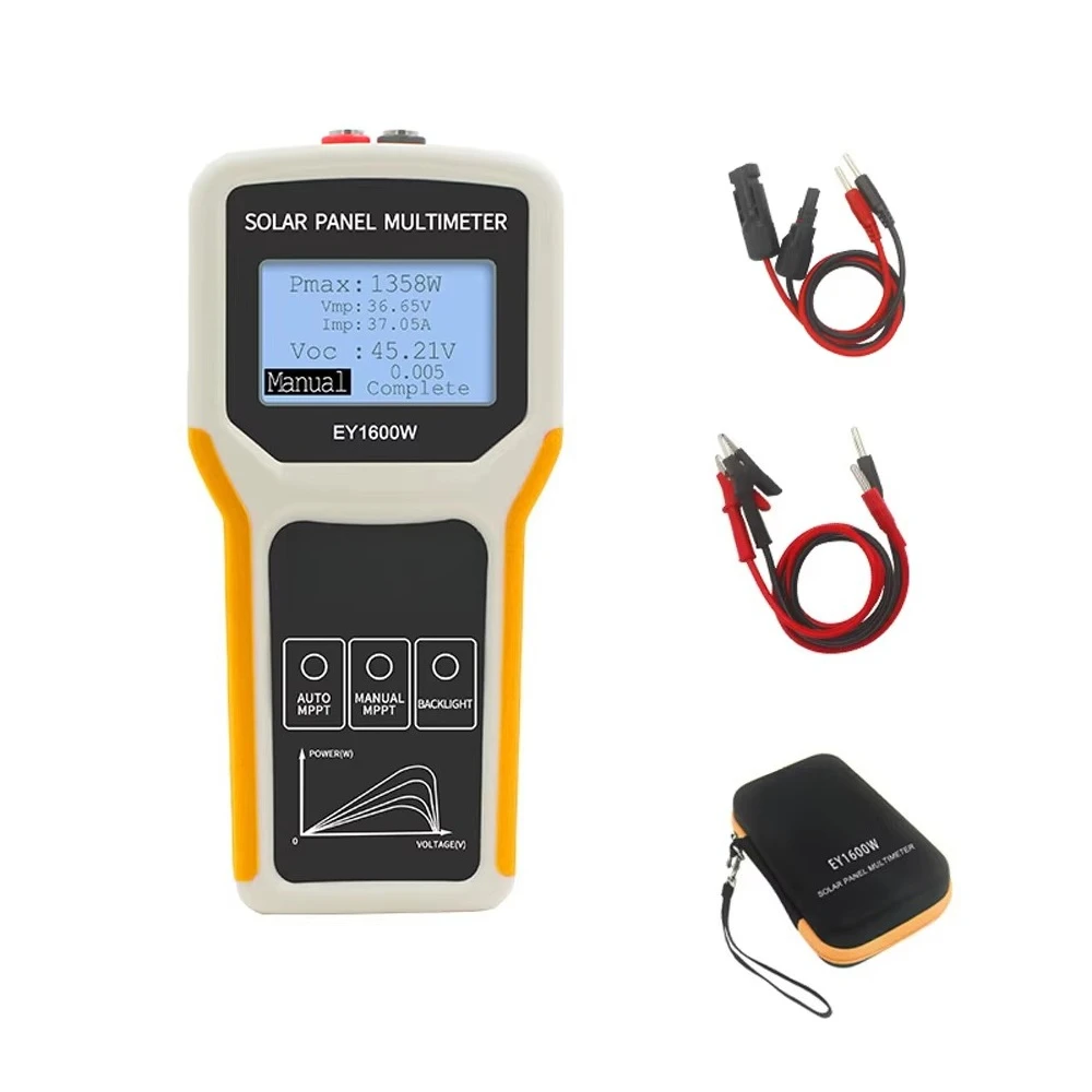 EY800W EY1600W EL400B Solar Panel Multimeter Auto/Manual MPPT Detect Open Circuit Voltage Power Meter Photovoltaic Panel Tester
EY800W EY1600W EL400B Solar Panel Multimeter Auto/Manual MPPT Detect Open Circuit Voltage Power Meter Photovoltaic Panel Tester