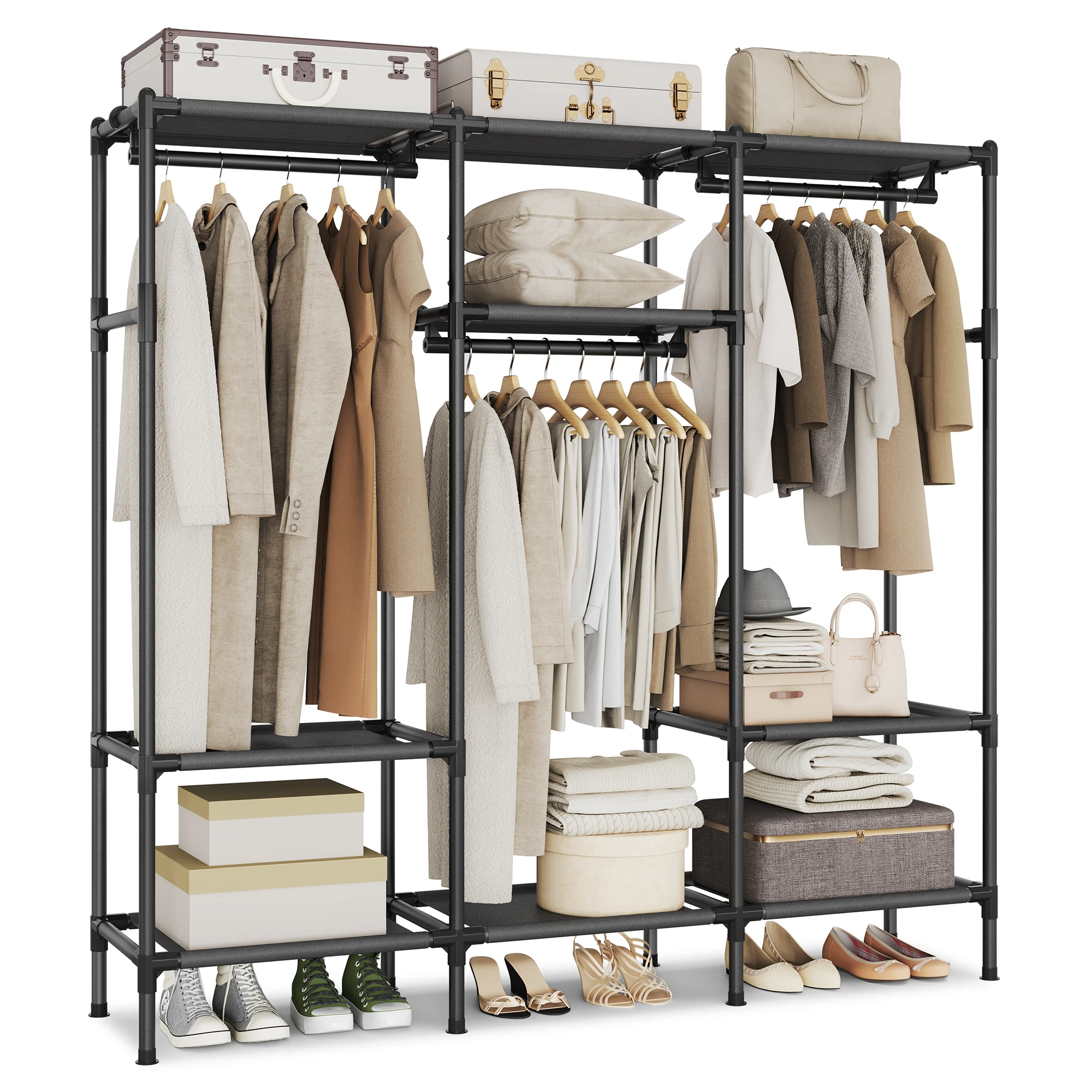SONGMICS Clothes Rack,72 Inch Large Capacity Portable Closet, Heavy Duty Wardrobe Closet Organizer with Hanging Rails
SONGMICS Clothes Rack,72 Inch Large Capacity Portable Closet, Heavy Duty Wardrobe Closet Organizer with Hanging Rails