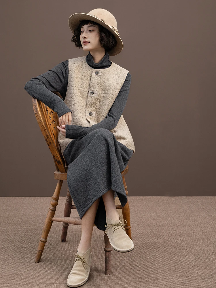 New Le Collection Chinese Sle Wool Cotton Blend Plant Dye Taro Color Emed Flower Vest Autumn Season Women's Jaet
New Le Collection Chinese Sle Wool Cotton Blend Plant Dye Taro Color Emed Flower Vest Autumn Season Women's Jaet