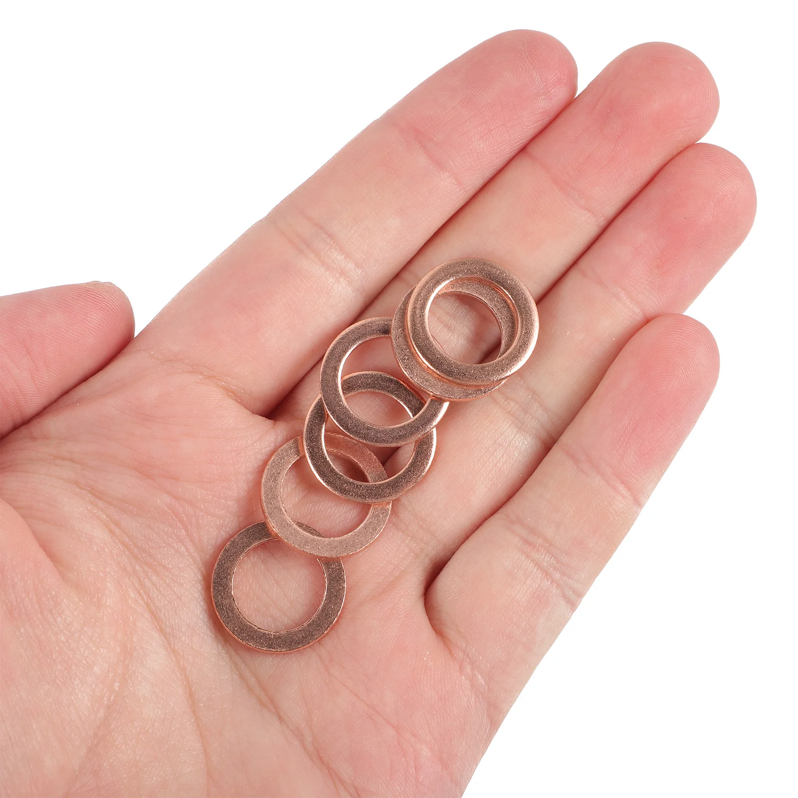 200pcs Copper Washers Assortment Set Purple Copper Sealing Rings Oil Drain Plug Gasket Kit For Fuel Water Hydraulic Fittings
200pcs Copper Washers Assortment Set Purple Copper Sealing Rings Oil Drain Plug Gasket Kit For Fuel Water Hydraulic Fittings