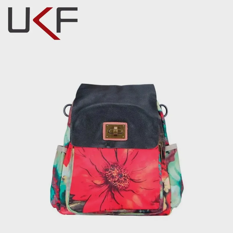 UKF Women Backpack Casual Laptop Shoulder Bag Female Printed Canvas with Leather Travel Backpacks New Ethnic Style Street Youth
UKF Women Backpack Casual Laptop Shoulder Bag Female Printed Canvas with Leather Travel Backpacks New Ethnic Style Street Youth
