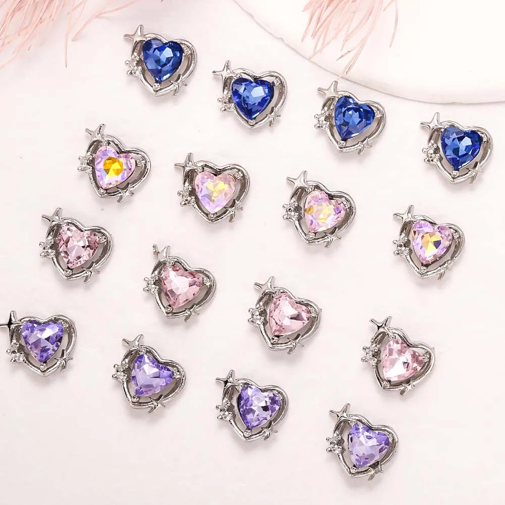 10pcs Valentine's Day Nail Art Charm 3D Heart Crystal Cross Starlight Alloy Border Nail Decoration DIY Luxury Nail Accessories
10pcs Valentine's Day Nail Art Charm 3D Heart Crystal Cross Starlight Alloy Border Nail Decoration DIY Luxury Nail Accessories