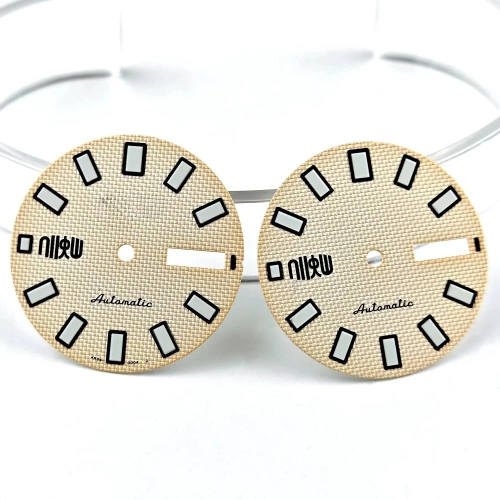 Customized NH36 Dial Automatic Mechanical Surface Woven Pattern Green Luminous Modified Mechanical Watch Accessories Size 28.5mm
Customized NH36 Dial Automatic Mechanical Surface Woven Pattern Green Luminous Modified Mechanical Watch Accessories Size 28.5mm