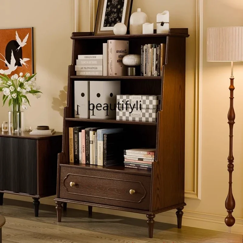 xzzAmerican retro display cabinet household living room locker integrated solid wood bookcase against the wall bedroom bookshelf
xzzAmerican retro display cabinet household living room locker integrated solid wood bookcase against the wall bedroom bookshelf