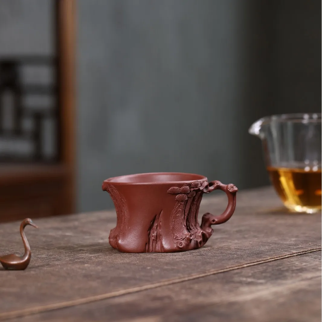 Yixing Cup With Pine And Plum Motifs, Handmade Decal Cup, Purple Clay Ceramic Tea Set
Yixing Cup With Pine And Plum Motifs, Handmade Decal Cup, Purple Clay Ceramic Tea Set