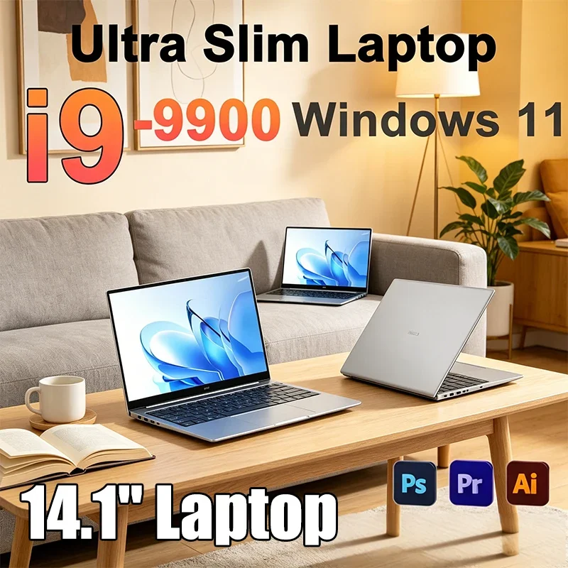 New Original 14.1" Laptop Intel Core I9-9900 32GB 2TB Gaming PC Ultra Slim Office Study Computer PC Windows 11 Pro 1920*1080 HD
New Original 14.1" Laptop Intel Core I9-9900 32GB 2TB Gaming PC Ultra Slim Office Study Computer PC Windows 11 Pro 1920*1080 HD