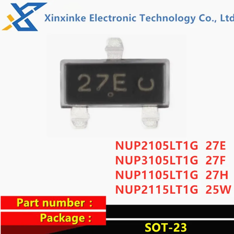 100PCS NUP2105LT1G NUP3105LT1G NUP1105LT1G NUP2115LT1G SOT-23 Marking:27E 27F 27H 25W Bidirectional TVS Diode 24V
100PCS NUP2105LT1G NUP3105LT1G NUP1105LT1G NUP2115LT1G SOT-23 Marking:27E 27F 27H 25W Bidirectional TVS Diode 24V