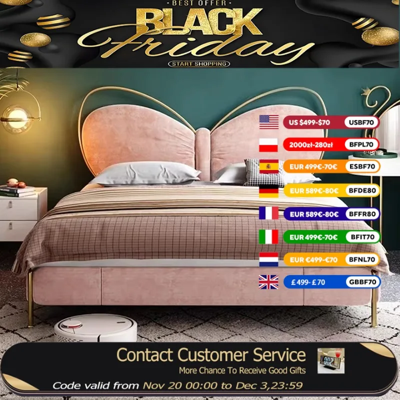 Gold Luxury 200×180cm Bed Double Velvet Metal Princesse Hotel Loft Beds Bedroom Adults Modern Camas De Dormitorio Home Furniture
Gold Luxury 200×180cm Bed Double Velvet Metal Princesse Hotel Loft Beds Bedroom Adults Modern Camas De Dormitorio Home Furniture