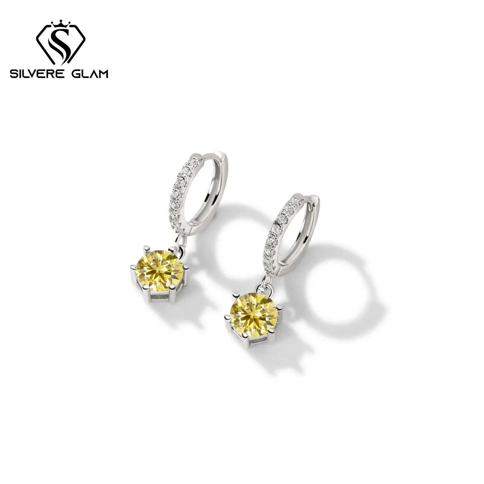 1CT*2 D Color Moissanite 925 Sterling Silver Circle Earrings Clip Women's Simple Fine Jewelry Earrings For Gift Wedding Party
1CT*2 D Color Moissanite 925 Sterling Silver Circle Earrings Clip Women's Simple Fine Jewelry Earrings For Gift Wedding Party