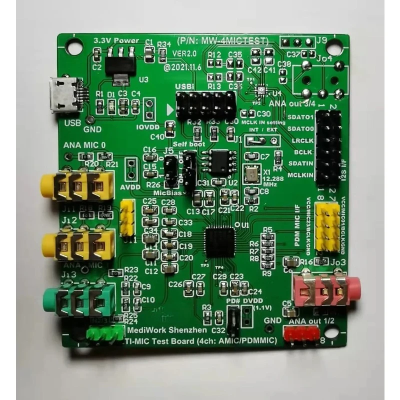 ADAU1772 ADAU1777 Development Board Audio Codec MIC Test Module PDM To I2S Signal Conversion Evaluation Board
ADAU1772 ADAU1777 Development Board Audio Codec MIC Test Module PDM To I2S Signal Conversion Evaluation Board