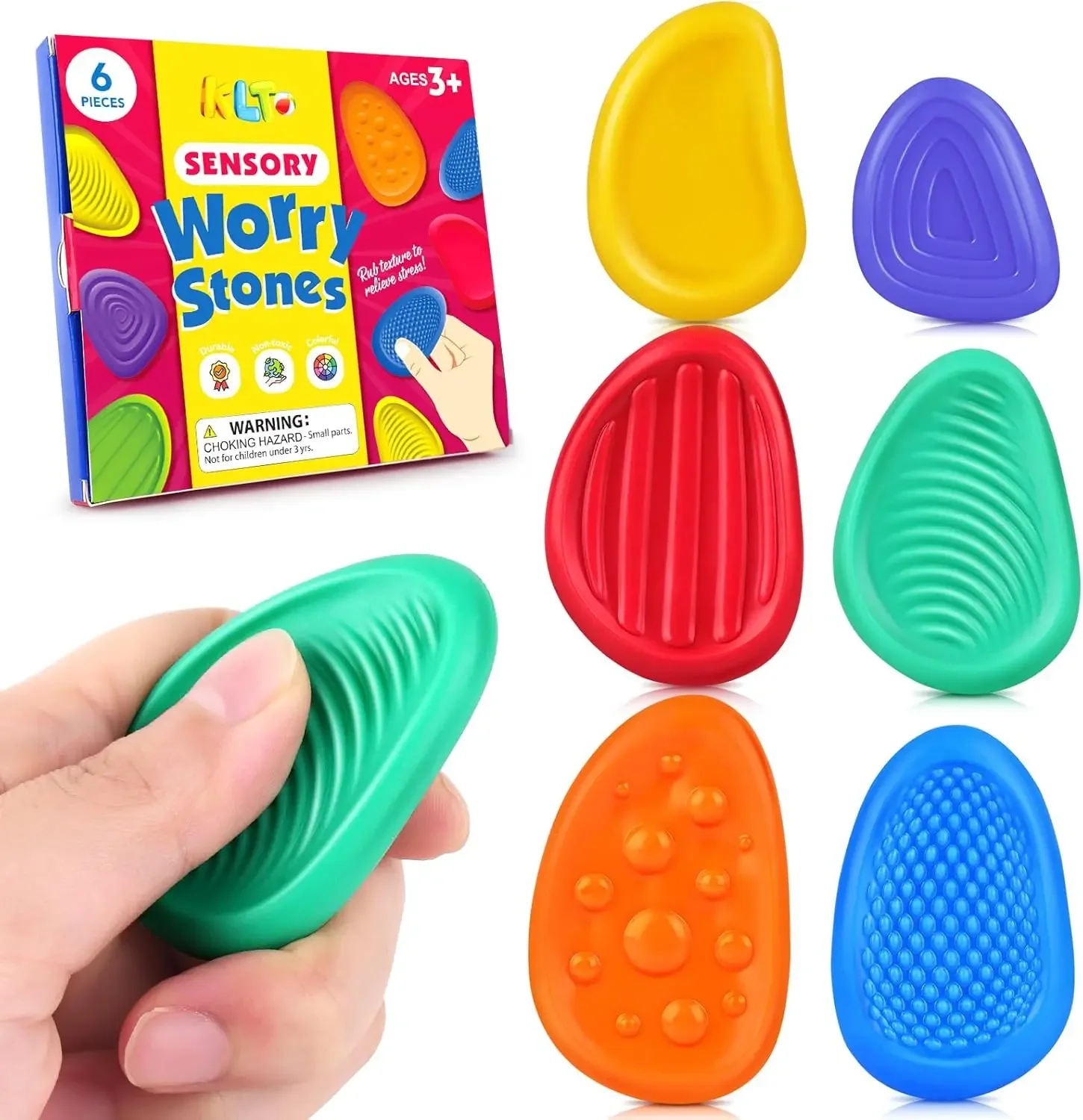 6PCS Textured Soft Worry Stone Fidget Toys Sensory Stress Relief for Autism Kids Students Calming Small Prizes
6PCS Textured Soft Worry Stone Fidget Toys Sensory Stress Relief for Autism Kids Students Calming Small Prizes