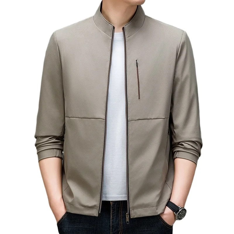 New Spring Autumn Casual Men Jacket Vintage Stand Collar Slim Fit Zipper Fly Solid Color Coat for Men Clothing
New Spring Autumn Casual Men Jacket Vintage Stand Collar Slim Fit Zipper Fly Solid Color Coat for Men Clothing