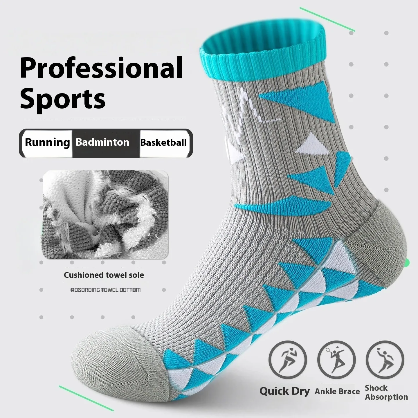 Men Sport Ankle Socks Professional Cushion Breathable Moisture Wicking Marathon Basketball Sock
Men Sport Ankle Socks Professional Cushion Breathable Moisture Wicking Marathon Basketball Sock