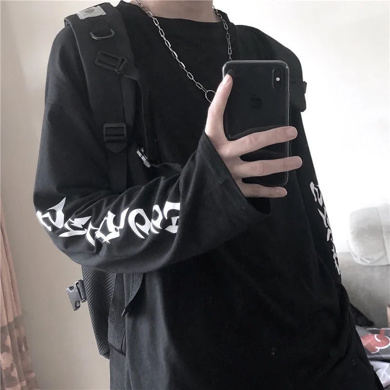 Cool Harajuku Ins Hip Hop T-shirt Women Black Casual Korean T Shirt Long Sleeve Loose Tshirt Streetwear Autumn Tops Girls
Cool Harajuku Ins Hip Hop T-shirt Women Black Casual Korean T Shirt Long Sleeve Loose Tshirt Streetwear Autumn Tops Girls