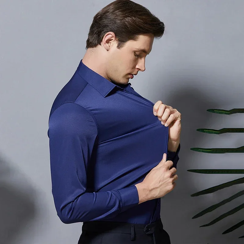 Men's Classic Non Iron Stretch Solid Easy Care Shirt Anti-Wrinkle Long Sleeve Formal Business Regular fit Navy Dress Shirts
Men's Classic Non Iron Stretch Solid Easy Care Shirt Anti-Wrinkle Long Sleeve Formal Business Regular fit Navy Dress Shirts