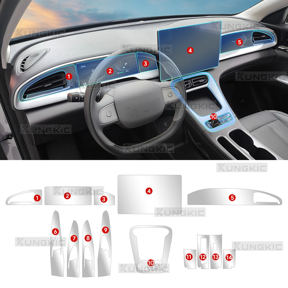 For MG HS 2025-2026 Full Set TPU Invisible Interior Film Anti Scratch Auto Interior Protective Trim Accessories
For MG HS 2025-2026 Full Set TPU Invisible Interior Film Anti Scratch Auto Interior Protective Trim Accessories