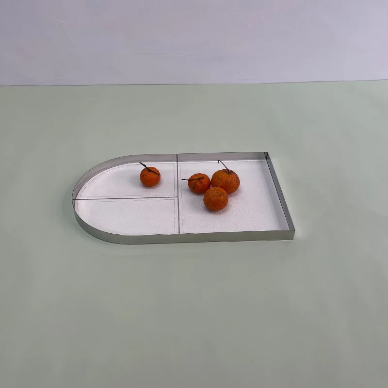 Simple light luxury high-end metal leather creative living room desktop tray storage ornament sales office fruit plate
Simple light luxury high-end metal leather creative living room desktop tray storage ornament sales office fruit plate