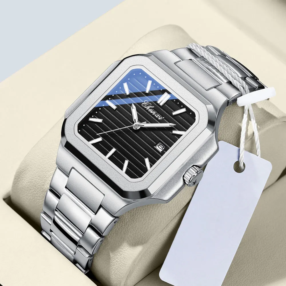 CHENXI Luxury Men's Square Quartz Watch Stainless Steel Watches Waterproof Luminous Date Wristwatch Casual for Male Clock
CHENXI Luxury Men's Square Quartz Watch Stainless Steel Watches Waterproof Luminous Date Wristwatch Casual for Male Clock