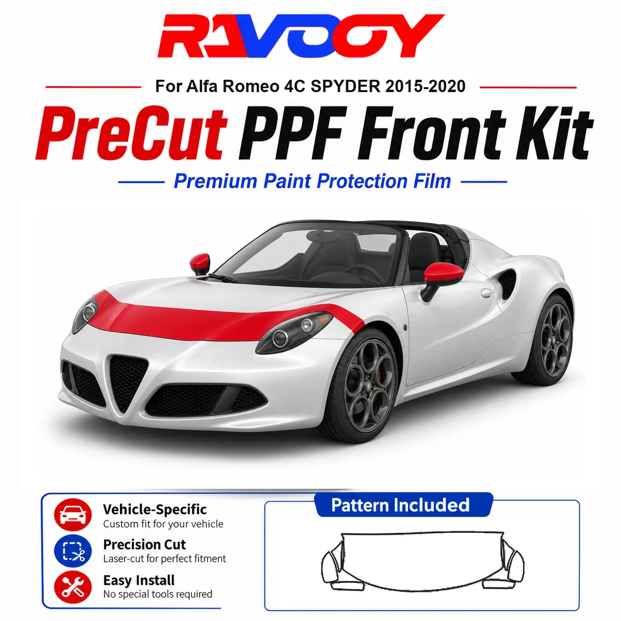 8.5mil TPU Precut PPF Kit For 2025-2026 Acura ADX - Hood, Partial Fenders & Full Mirror Set - Self-Healing Gloss Clear Bra Film
8.5mil TPU Precut PPF Kit For 2025-2026 Acura ADX - Hood, Partial Fenders & Full Mirror Set - Self-Healing Gloss Clear Bra Film