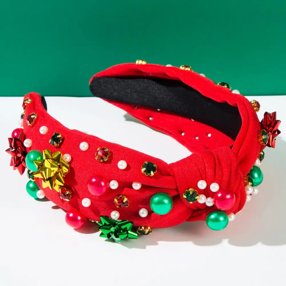 Hair Hoop Adjustable Hair Hoop Festive Rhinestone Faux Pearl Embellished Christmas Headbands for Women Green Patchwork Holiday
Hair Hoop Adjustable Hair Hoop Festive Rhinestone Faux Pearl Embellished Christmas Headbands for Women Green Patchwork Holiday