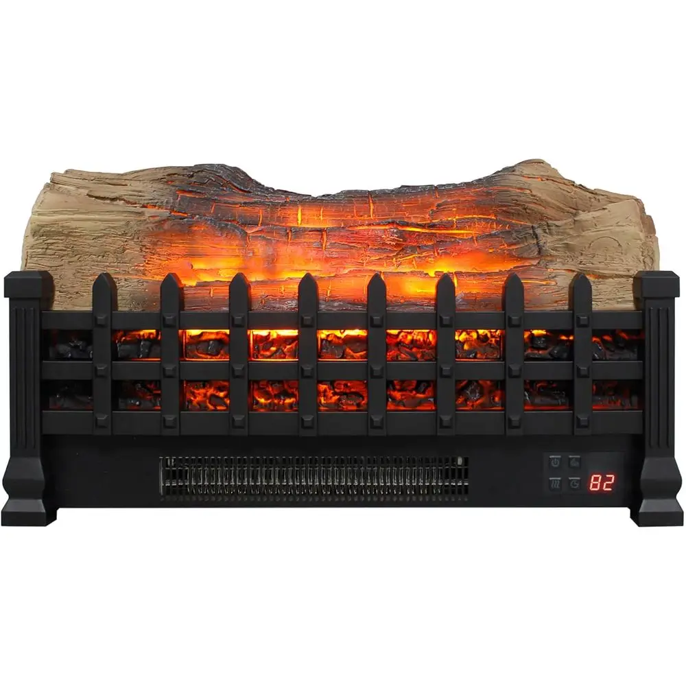 20 Electric Fireplace Log Insert with Remote, 4-Level Brightness, 1400W, Antique Black
20 Electric Fireplace Log Insert with Remote, 4-Level Brightness, 1400W, Antique Black