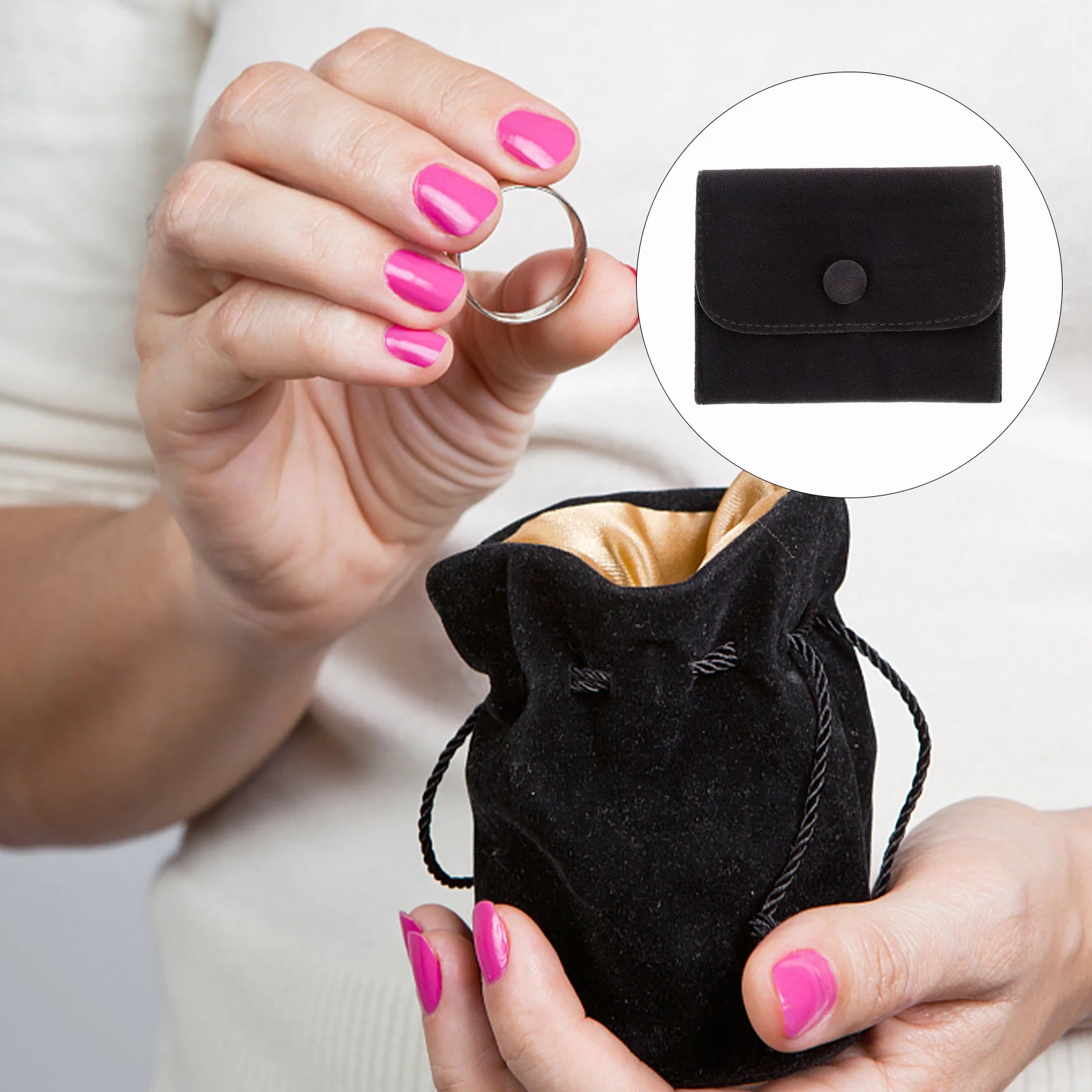 2Pcs Watch Bracelet Ring Necklace Jewelry Snap Storage Bags Gift Packing Pouch Reusable Jewelry Storage Purse for Party Wedding
2Pcs Watch Bracelet Ring Necklace Jewelry Snap Storage Bags Gift Packing Pouch Reusable Jewelry Storage Purse for Party Wedding