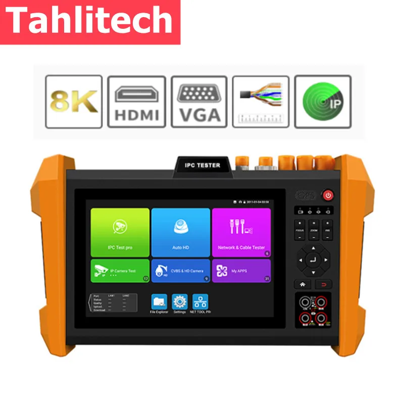 Tahlitech K15 CCTV Tester Monitor SFP optical module AHD CVI TVI SDI color bar generator all in one ipc tester PoE++ Power out
Tahlitech K15 CCTV Tester Monitor SFP optical module AHD CVI TVI SDI color bar generator all in one ipc tester PoE++ Power out