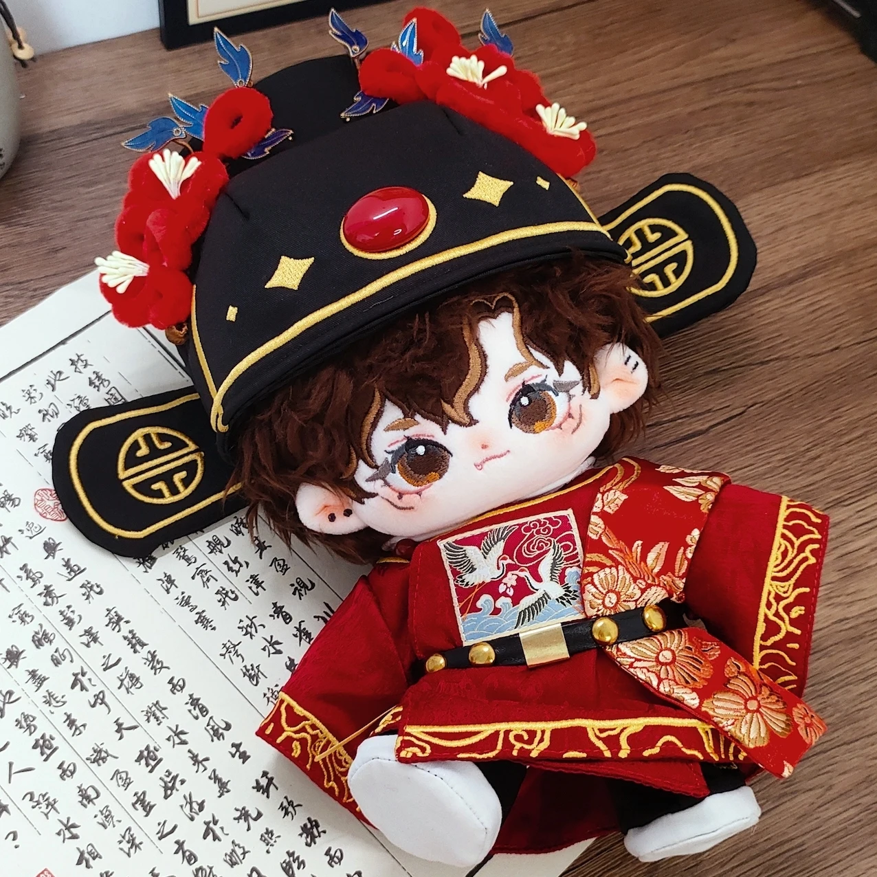 20cm Plush Doll Clothes Handmade Number One Scholar Red Hat Robe Shirt Pants Belt Shoes Antique Style Set For Doll Accessories
20cm Plush Doll Clothes Handmade Number One Scholar Red Hat Robe Shirt Pants Belt Shoes Antique Style Set For Doll Accessories