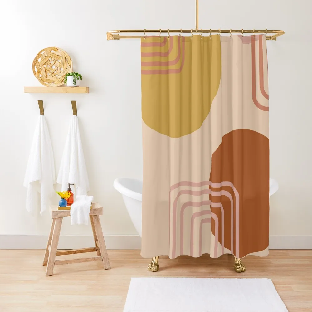 Mid Century Modern Shapes and Lines in Desert Terracotta and Mustard Yellow Shower Curtain Shower Waterproof Curtain
Mid Century Modern Shapes and Lines in Desert Terracotta and Mustard Yellow Shower Curtain Shower Waterproof Curtain