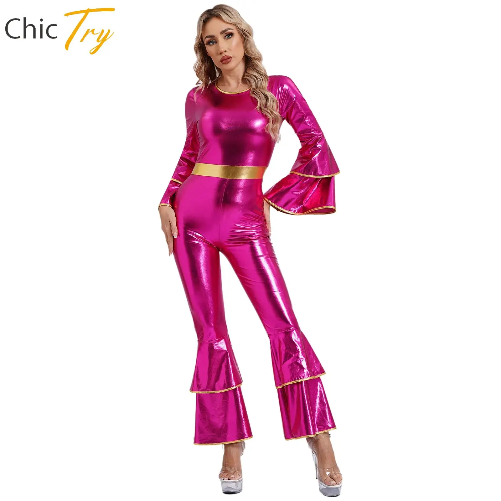 Women Vintage 80s Disco Modern Dance Bodysuit Jumpsuit Flare Sleeve Leotard Music Festival Costumes Singer Performance Clubwear
Women Vintage 80s Disco Modern Dance Bodysuit Jumpsuit Flare Sleeve Leotard Music Festival Costumes Singer Performance Clubwear