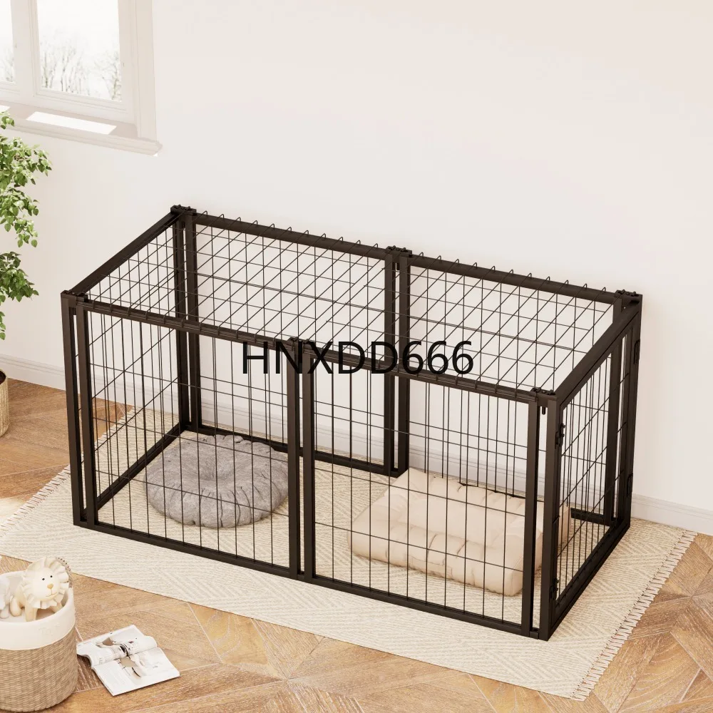 Dog Crate 47.2" Dog Kennel for Small Medium Dogs, Puppy Dog Playpen with Top, Pet Cage, Indoor, Black.47.2"L x 22"W x 24"H.
Dog Crate 47.2" Dog Kennel for Small Medium Dogs, Puppy Dog Playpen with Top, Pet Cage, Indoor, Black.47.2"L x 22"W x 24"H.