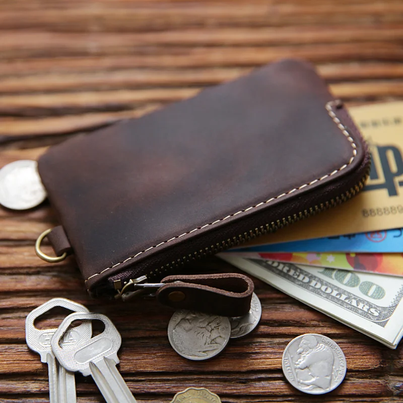 Genuine Leather Key Wallet For Men Male Real Cowhide Vintage Handmade Small Bag Case Holder Organizer Housekeeper Zipper
Genuine Leather Key Wallet For Men Male Real Cowhide Vintage Handmade Small Bag Case Holder Organizer Housekeeper Zipper
