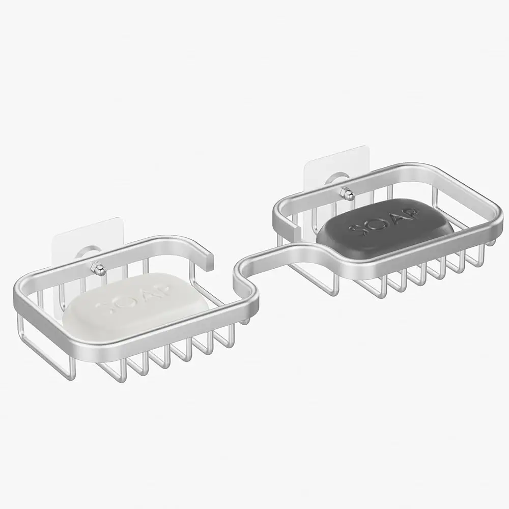 2 Soap Dishes Holder Shower Soap Bar Holder for Shower Wall, Soap Holder for Bathroom, Rustproof Aluminum Sponge Holder for K
2 Soap Dishes Holder Shower Soap Bar Holder for Shower Wall, Soap Holder for Bathroom, Rustproof Aluminum Sponge Holder for K