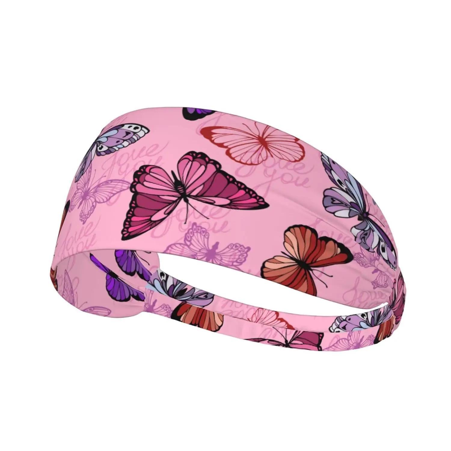 Pink Butterfly Elastic Headband Breathable Athletic Sweat Headbands for Men Women
Pink Butterfly Elastic Headband Breathable Athletic Sweat Headbands for Men Women