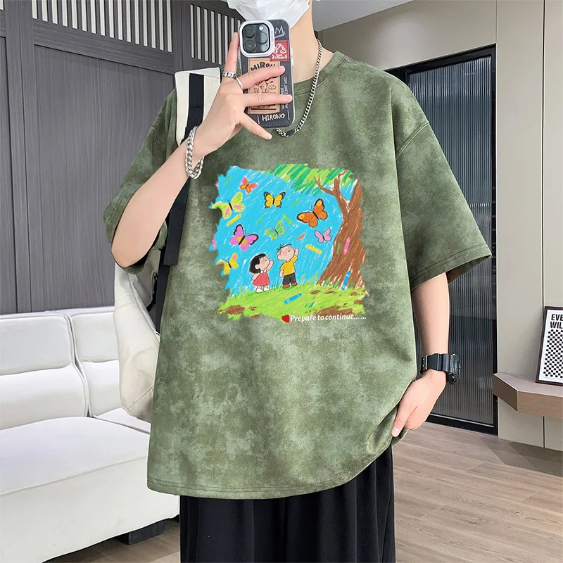 Модная молодежная футболка с коротким рукавом и принтом тай-дай для активного отдыха, удобная, универсальная, дышащая, летняя, свободного кроя
Модная молодежная футболка с коротким рукавом и принтом тай-дай для активного отдыха, удобная, универсальная, дышащая, летняя, свободного кроя