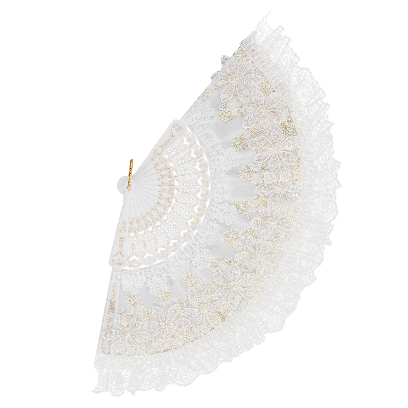 Floral Lace Folding Fan Elegant Handheld Retro Chinese Design for Women Traditional Dance Ceremony Decoration Accessory
Floral Lace Folding Fan Elegant Handheld Retro Chinese Design for Women Traditional Dance Ceremony Decoration Accessory