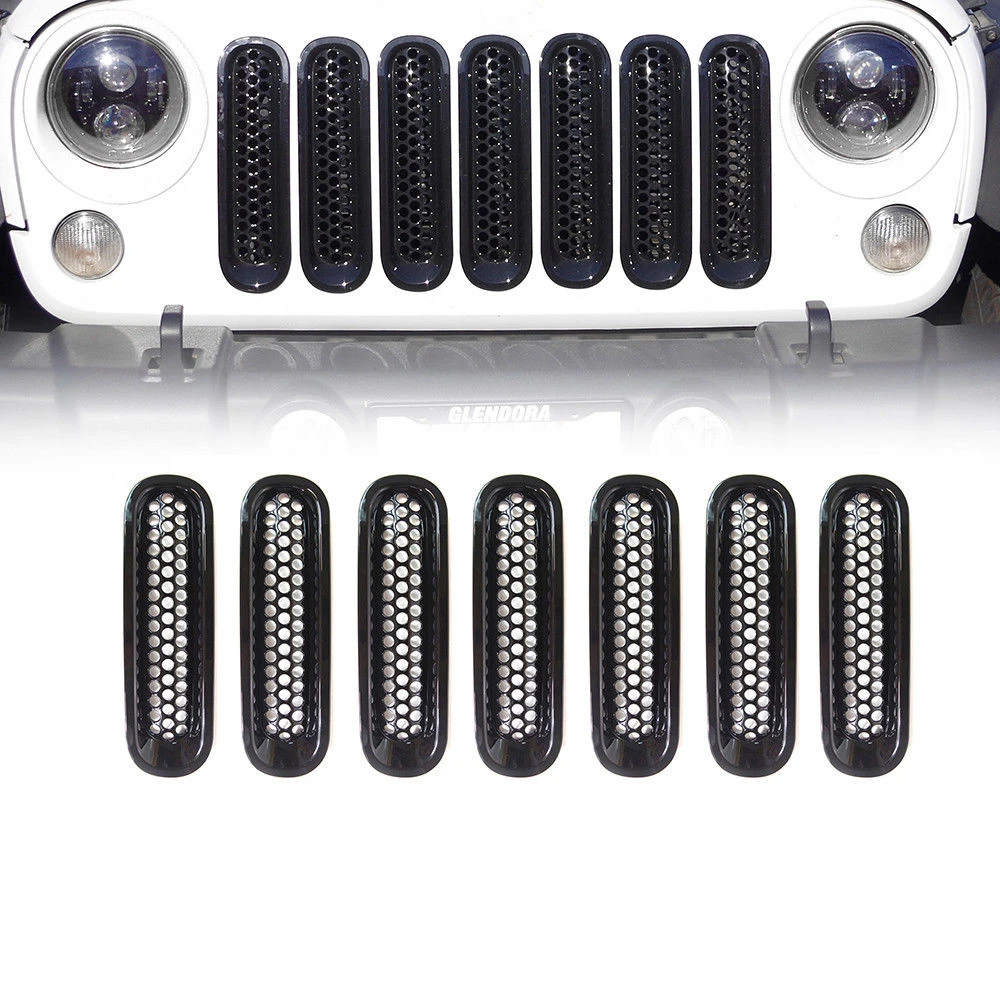 Black Front Grill Mesh Grille Inserts Kit For Jeep Wrangler & Wrangler Unlimited 2007-2015
Black Front Grill Mesh Grille Inserts Kit For Jeep Wrangler & Wrangler Unlimited 2007-2015