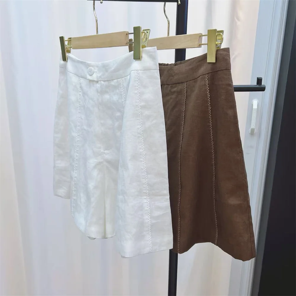 Women's Clothes 100 Linen High Waist Slim Shorts Summer Loose Casual Thin Wide Leg Pants
Women's Clothes 100 Linen High Waist Slim Shorts Summer Loose Casual Thin Wide Leg Pants