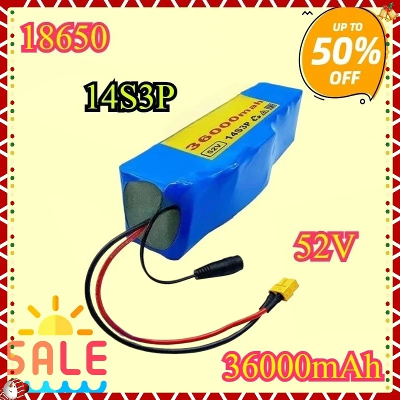 52V 36000mAh Lithium Battery Built in BMS 18650 14S3P Battery Pack For 1500W 1000W Motorcycle Electric EScooter Rechargeable Bat
52V 36000mAh Lithium Battery Built in BMS 18650 14S3P Battery Pack For 1500W 1000W Motorcycle Electric EScooter Rechargeable Bat