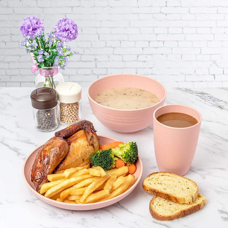 Wheat Straw Plates Bowls and Cups Dinner Set Eco-friendly Microwave Dishwasher Safe for Home Caravan Picnic Camping
Wheat Straw Plates Bowls and Cups Dinner Set Eco-friendly Microwave Dishwasher Safe for Home Caravan Picnic Camping