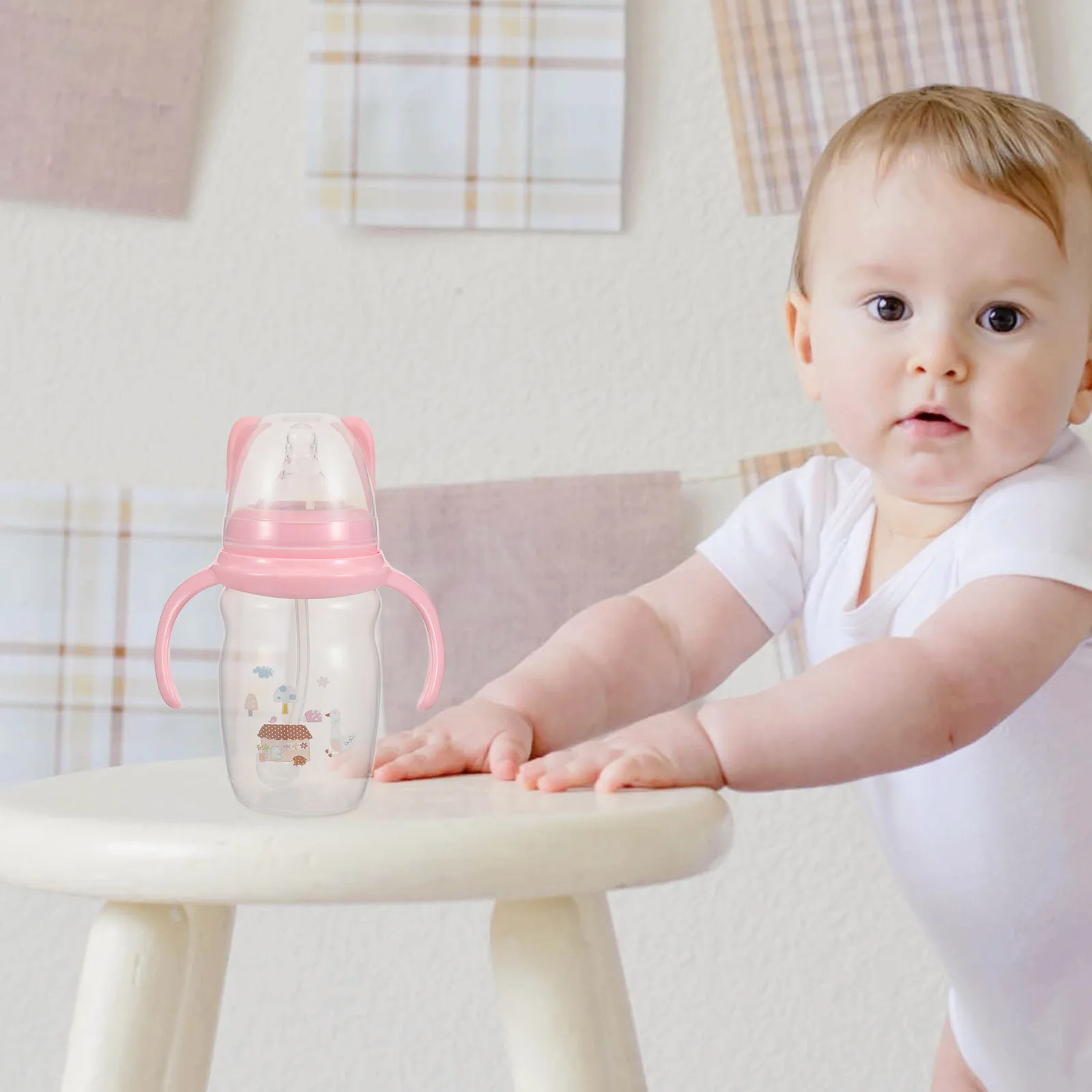 1pc Anti-bloating Straw Pink Kids Baby Milk Bottle Baby Cup Cup Portable Lightweight Non-spill Handle Silicone Material
1pc Anti-bloating Straw Pink Kids Baby Milk Bottle Baby Cup Cup Portable Lightweight Non-spill Handle Silicone Material