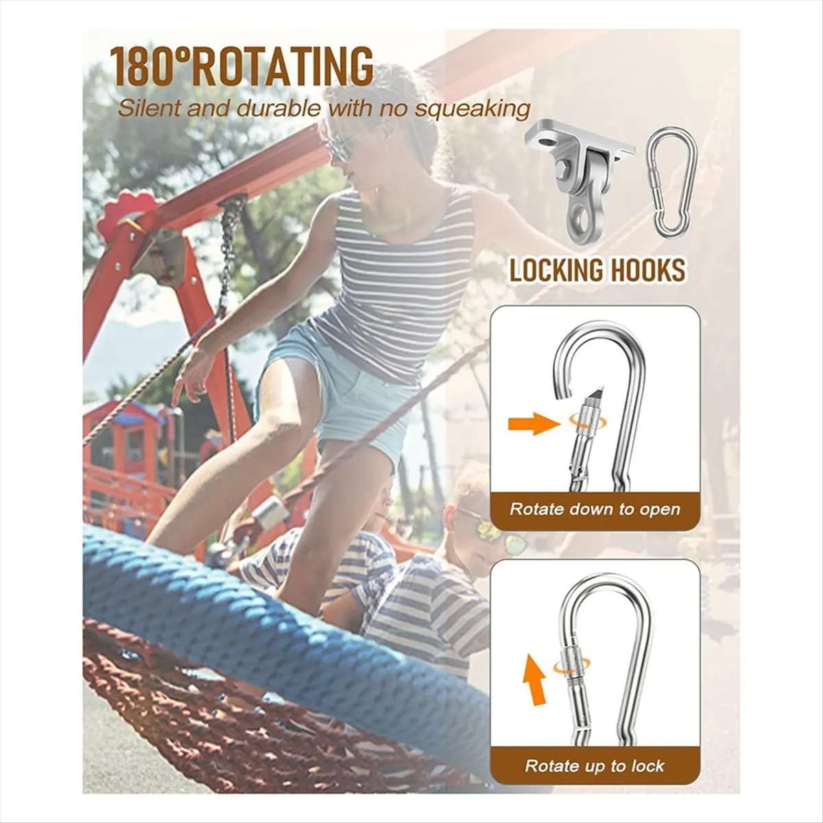 NEW Heavy Duty Porch Swing Hangers Kit,with Screws Bolts for Patio Yoga Seat Indoor Outdoor Hanging Snap Hooks
NEW Heavy Duty Porch Swing Hangers Kit,with Screws Bolts for Patio Yoga Seat Indoor Outdoor Hanging Snap Hooks