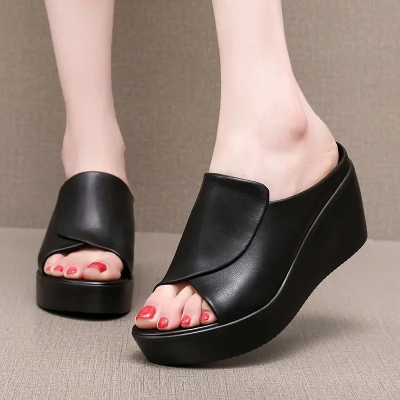 Summer Wedges Heeled Slippers Ladies Shoes for Women Sandals 2025 Peep Toe Outside Women's Slipper Female Platform Sandal 33-43
Summer Wedges Heeled Slippers Ladies Shoes for Women Sandals 2025 Peep Toe Outside Women's Slipper Female Platform Sandal 33-43