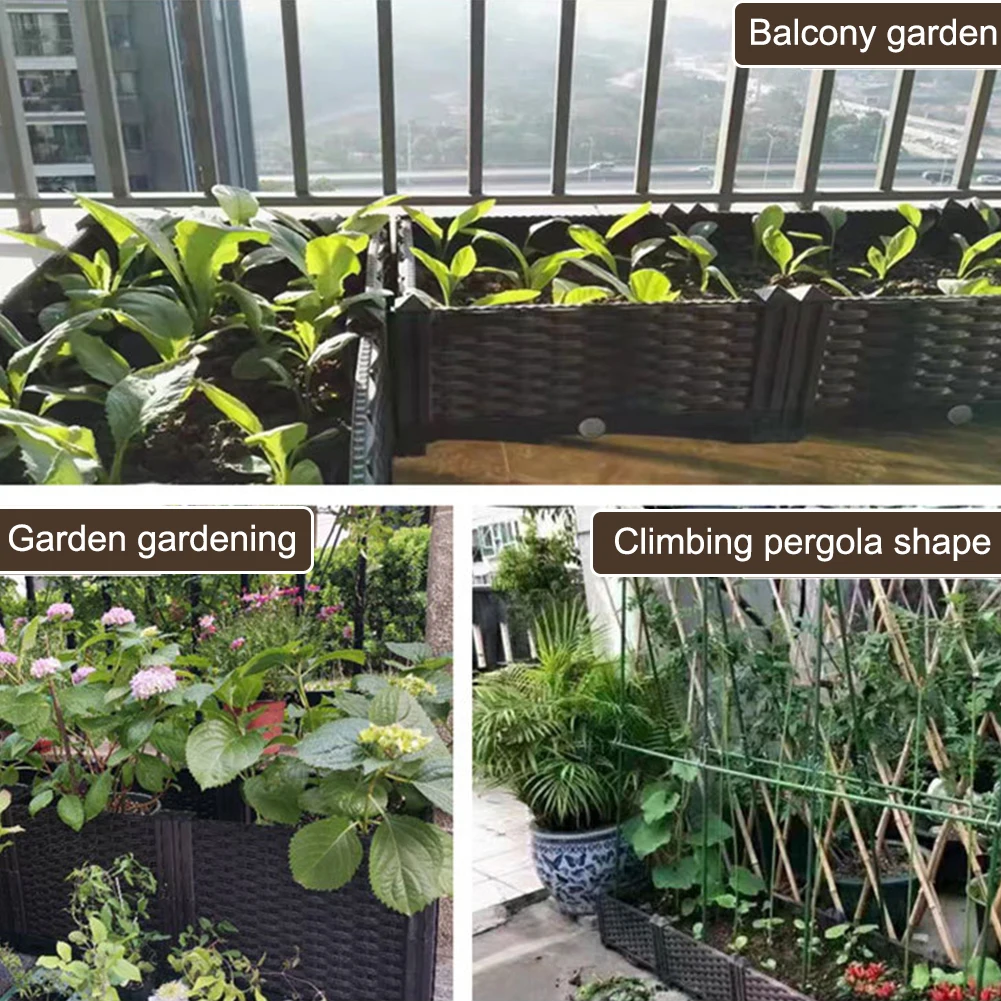 Raised Garden Bed with Drainage Elevated Planter Box Plastic Raised Beds Vegetables Herb Flowers for Indoor Outdoor Planting
Raised Garden Bed with Drainage Elevated Planter Box Plastic Raised Beds Vegetables Herb Flowers for Indoor Outdoor Planting