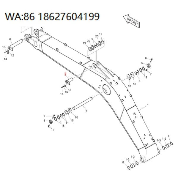 120501-03231 Series Excavator Arm Cylinder Head Pin Fit DX300LC-7B 9C Customizable
120501-03231 Series Excavator Arm Cylinder Head Pin Fit DX300LC-7B 9C Customizable